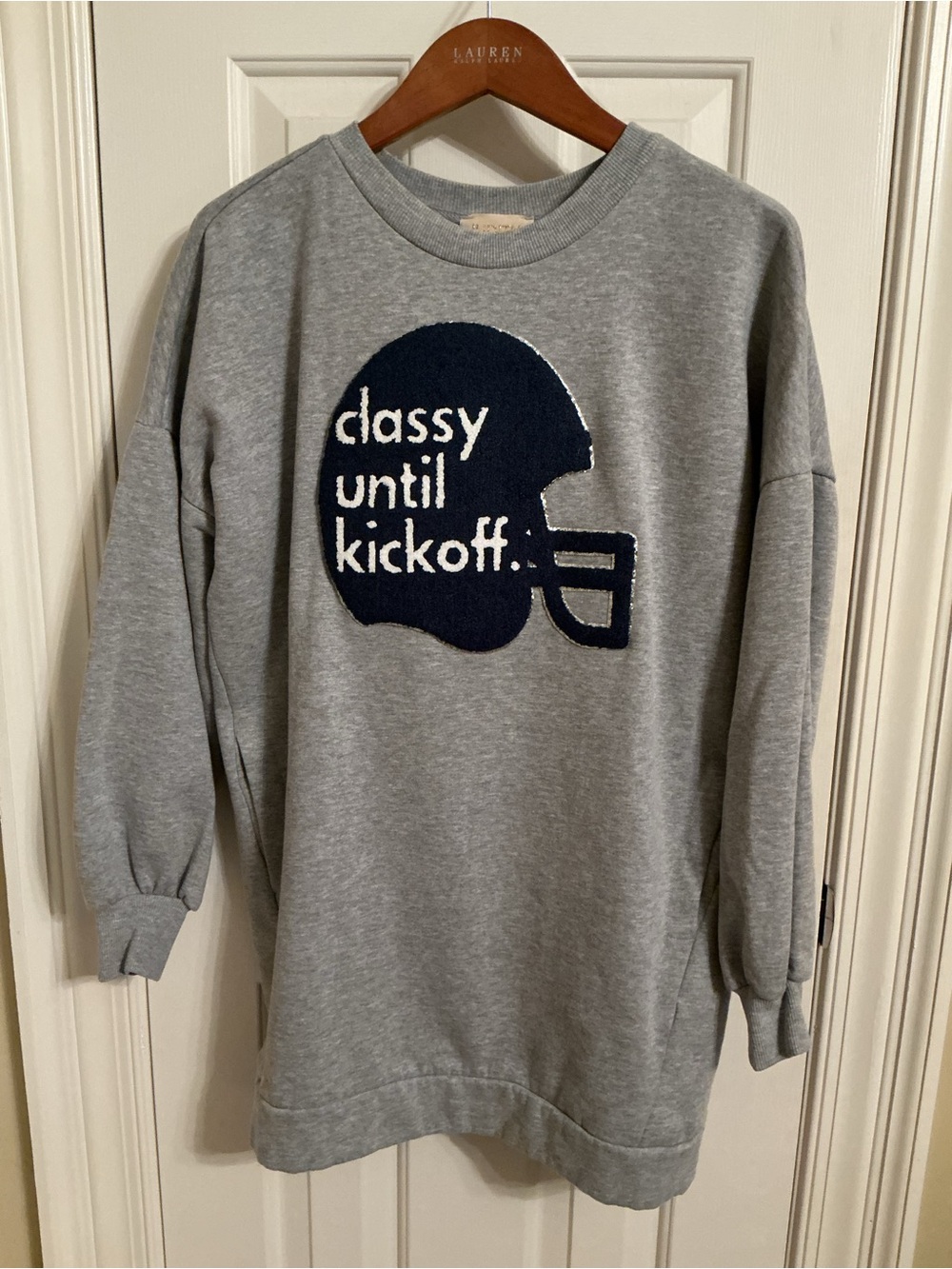 Judith March “Classy Until Kickoff” Sweatshirt Dress